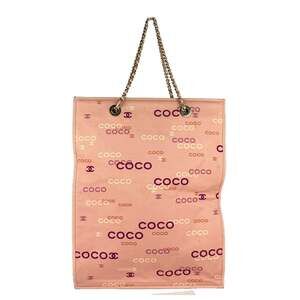 CHANEL Pink Canvas Bag